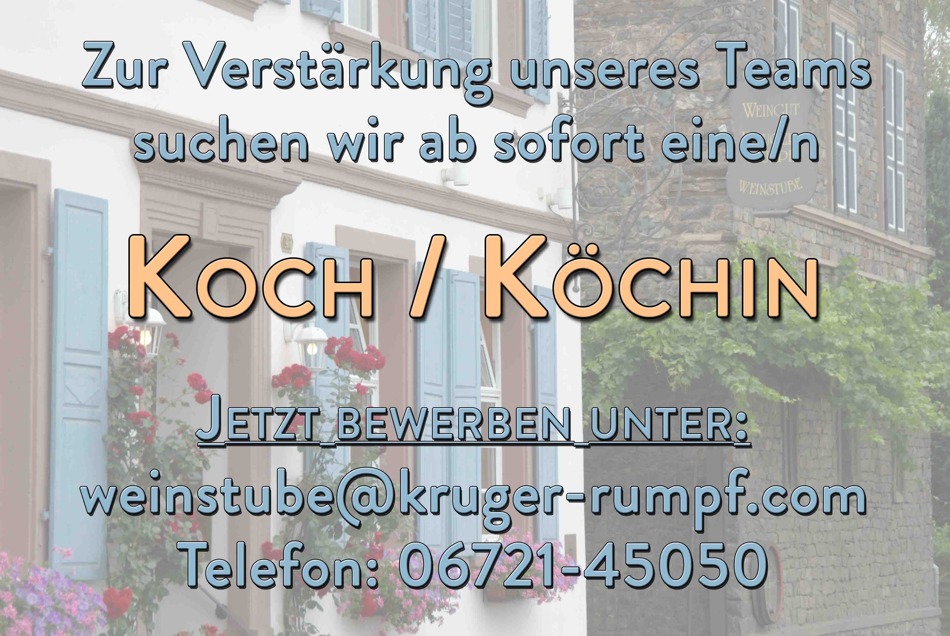 stellenanzeige weinstube kruger-rumpf